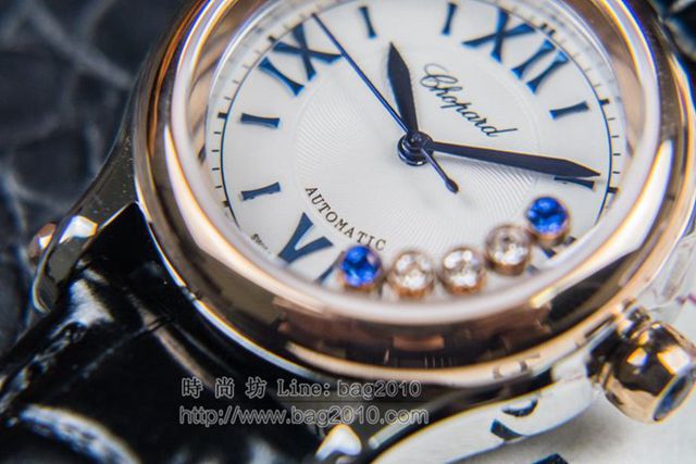 Chopard手錶 蕭邦Happy Sport腕表 五珠天然貝殼面 蕭邦自動機械女表 蕭邦高端女士腕表  hds1609